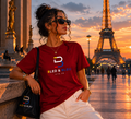 T-shirt Femme Rouge Paris