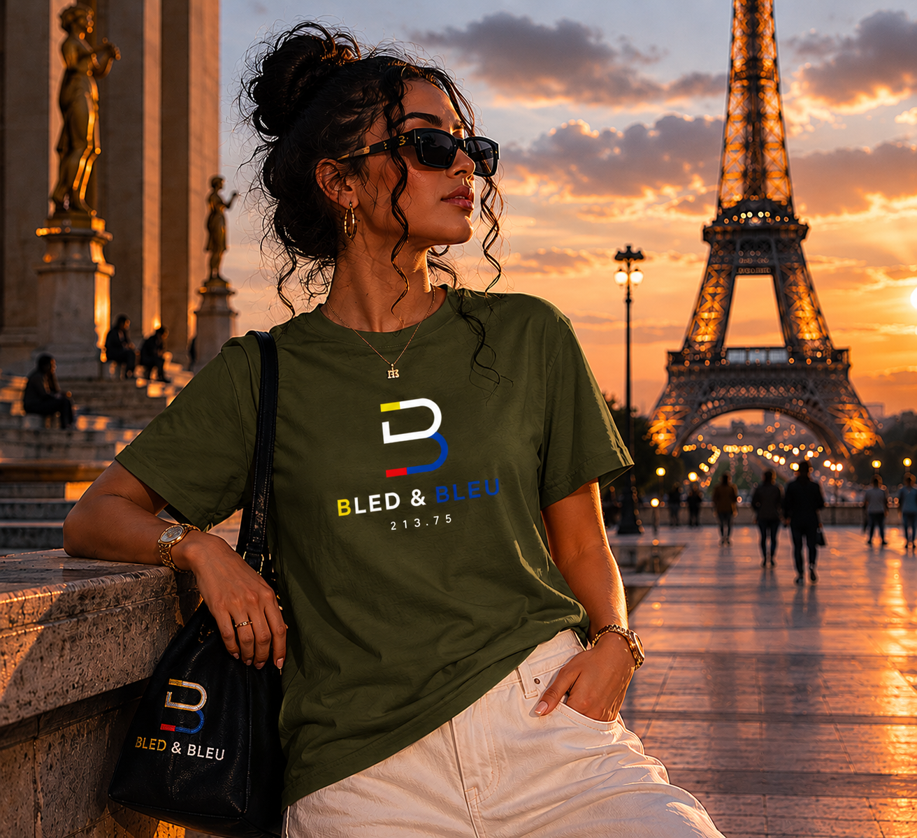 T-shirt Femme Kaki